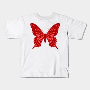 Butterfly, red Kids T-Shirt